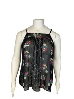 Women's Torrid black sheer tank top size 0